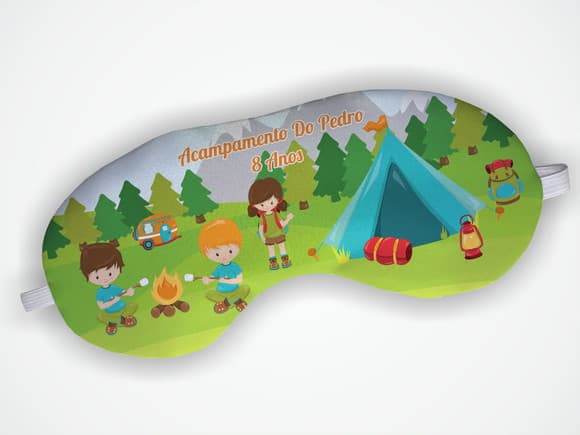 Mascara de Dormir Personalizada Acampamento