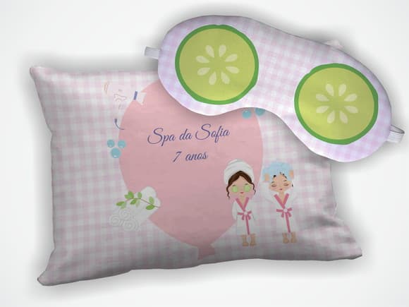 Kit Almofada 18x28cm + Mascara de Dormir Spa