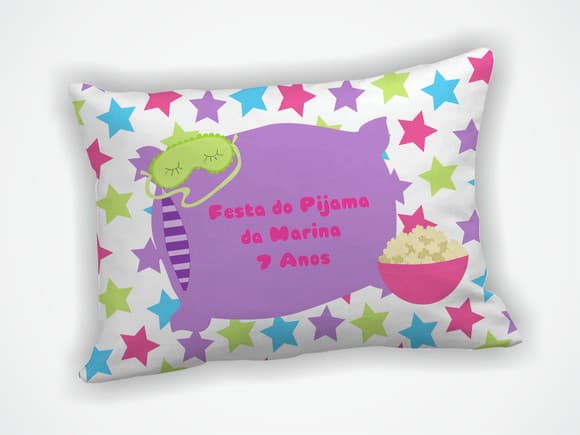 Almofada 18x28cm Personalizada Noite do Pijama