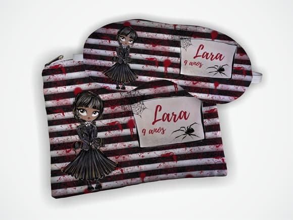 Kit Necessaire + Mascara de Dormir Wandinha