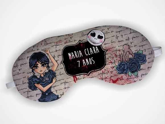 Mascara Dormir Personalizada Wandinha