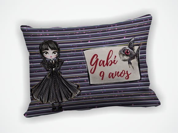 Almofada 18x28cm Personalizada Wandinha