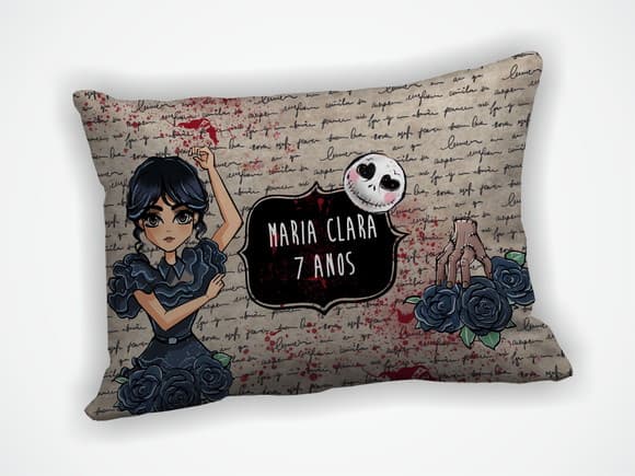 Almofada 18x28cm Personalizada Wandinha