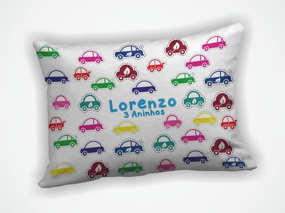 Almofada 18x28cm Personalizada Carrinhos