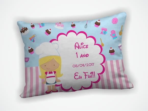 Almofada 18x28cm Personalizada Confeiteira
