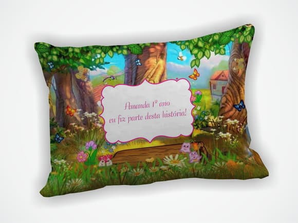 Almofada 18x28cm Personalizada Floresta