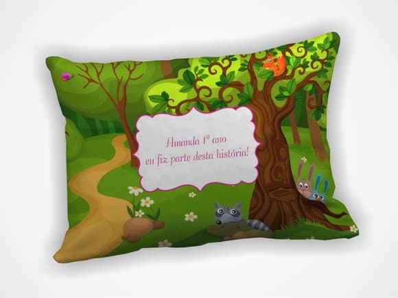 Almofada 18x28cm Personalizada Floresta