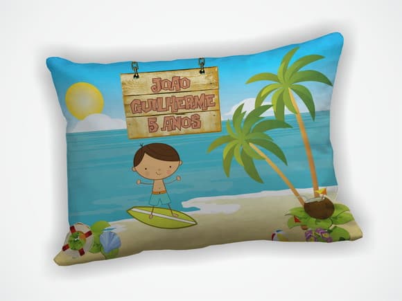 Almofada 18x28cm Personalizada Surfista
