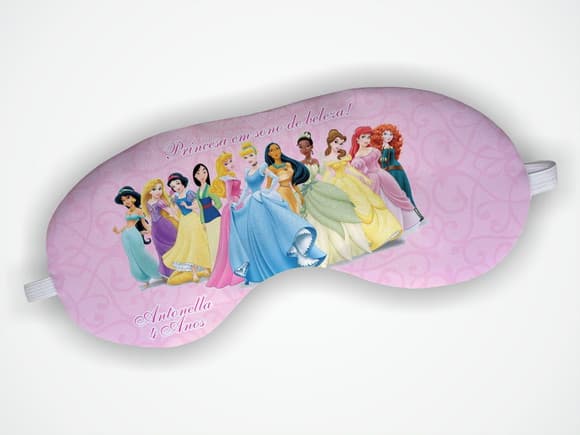 Lembrancinha Mascara Dormir Princesas