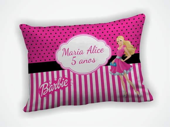 Almofada 18x28cm Personalizada Barbie