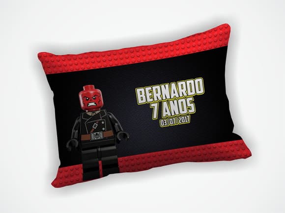 Almofada 18x28cm Personalizada Lego
