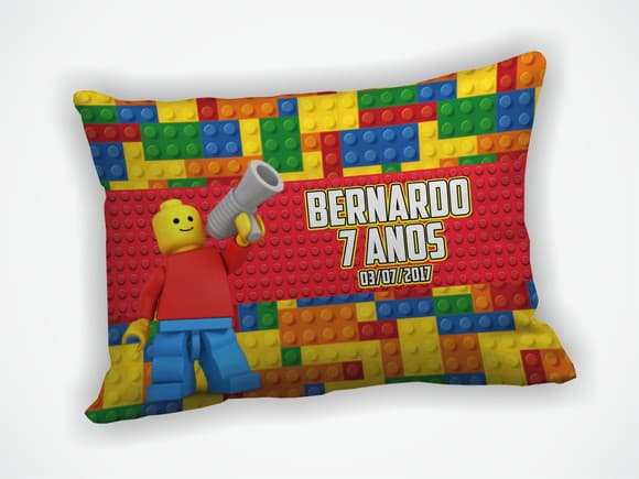 Almofada 18x28cm Personalizada Lego