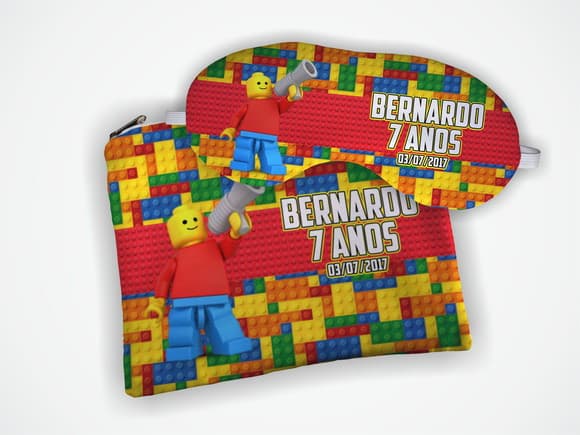 Kit Necessaire + Mascara de Dormir Lego