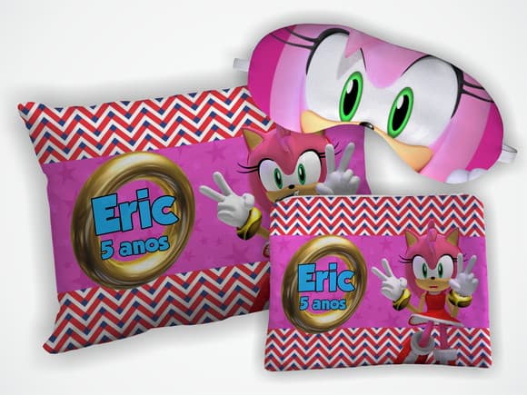 Kit Almofada 18x28cm+ Mascara + Nécessaire Sonic