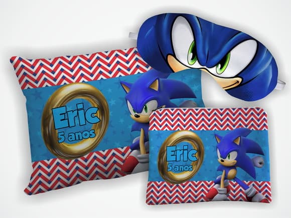Kit Almofada 18x28cm+ Mascara + Nécessaire Sonic