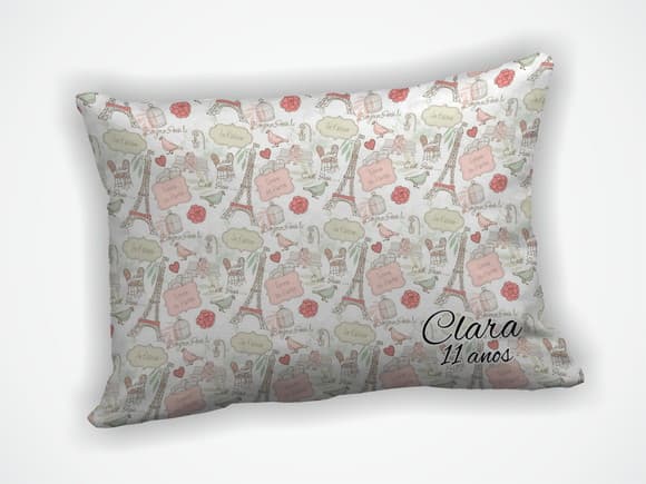Almofada 18x28cm Personalizada Paris