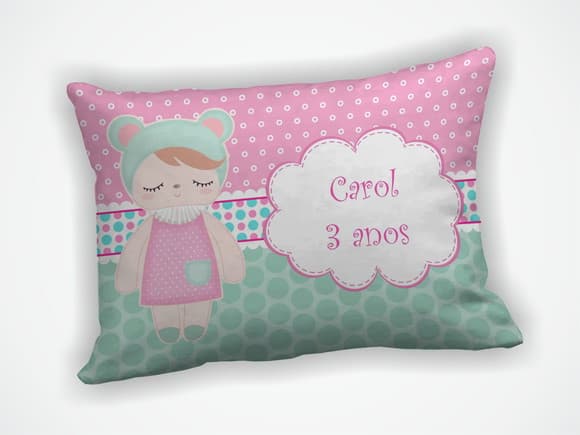 Almofada 18x28cm Personalizada Boneca Metoo