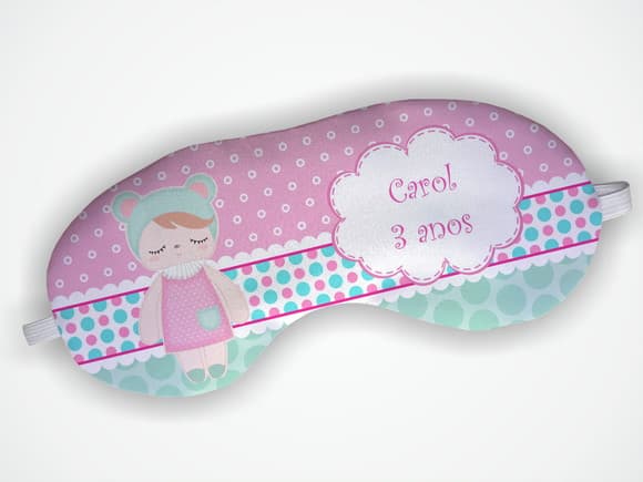 Mascara Dormir Personalizada Boneca Metoo