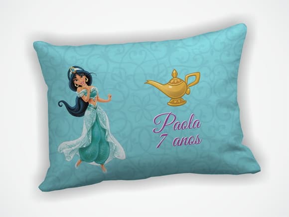 Almofada 18x28cm Personalizada Princesa Jasmine