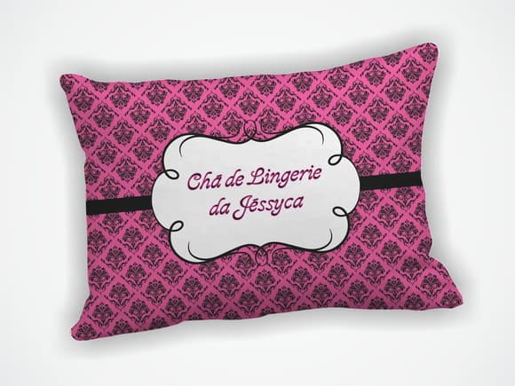 Almofada 18x28cm Personalizada Chá de Lingerie