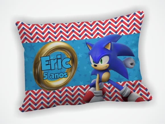 Almofada 18x28cm Personalizada Sonic