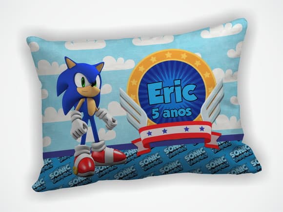 Almofada 18x28cmpersonalizada Sonic