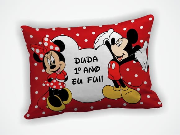 Almofada 18x28cm Personalizada Mickey e Minnie