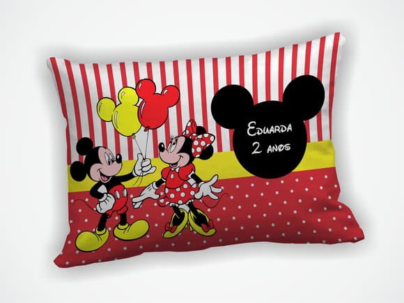 Almofada 18x28cm Personalizada Mickey e Minnie