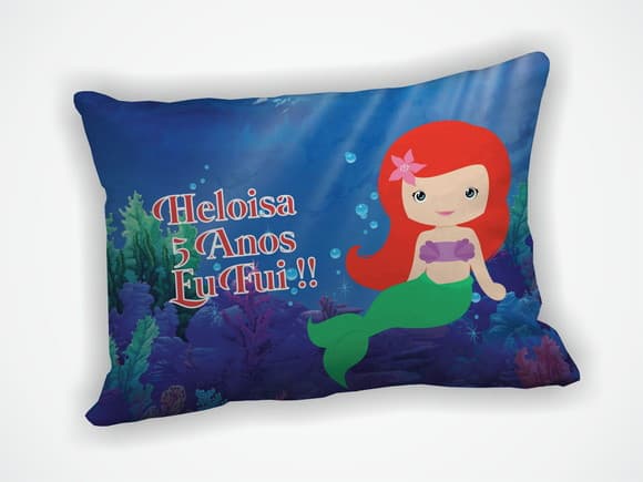 Almofada 18x28cm Personalizada Pequena Sereia
