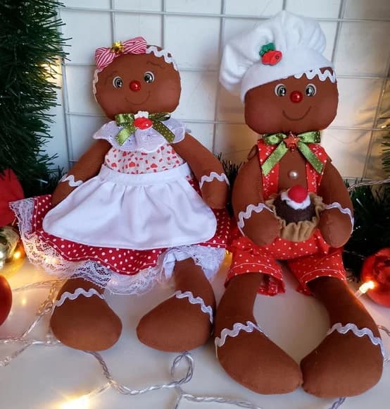 Boneco de Pano Biscoito Ginger - o Casal