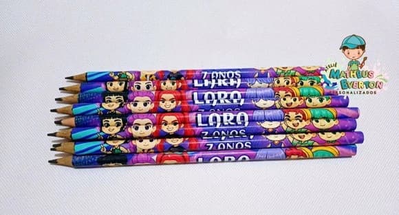 25 Lápis Personalizado Guerreiras do K-pop