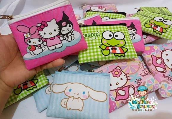 45 Porta Moedas Hello Kitty Tamanho: 10x12cm