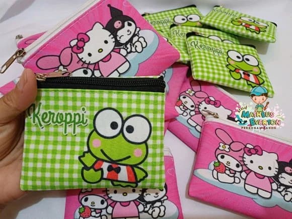 50 Porta Moedas Hello Kitty Tamanho: 10x12cm