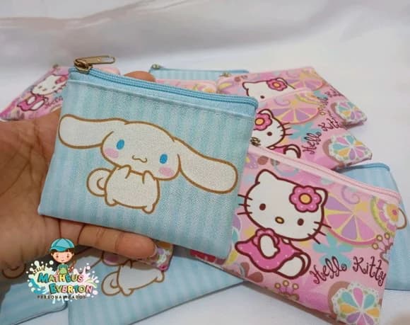 100 Porta Moedas Hello Kitty Tamanho: 10x12cm