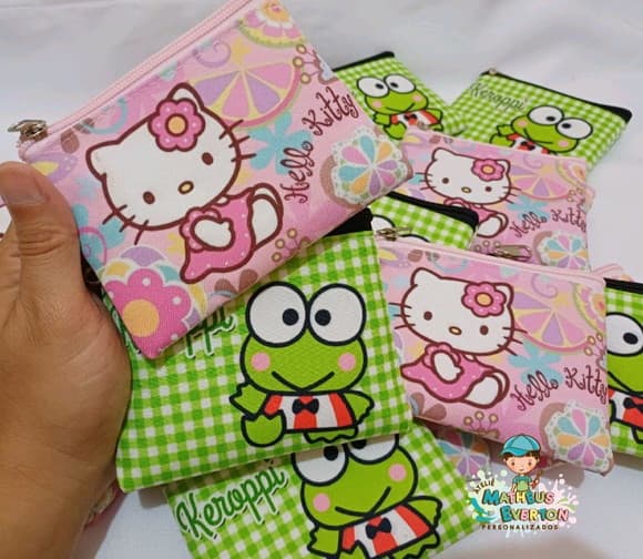 25 Porta Moedas Hello Kitty Tamanho: 10x12cm