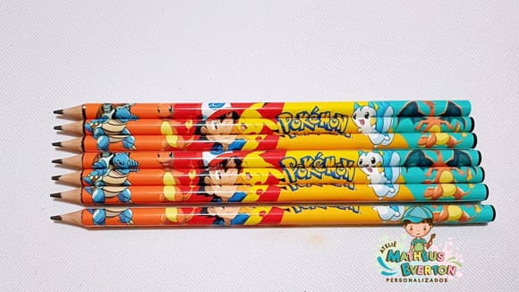 38 Lápis Personalizado Pokémon