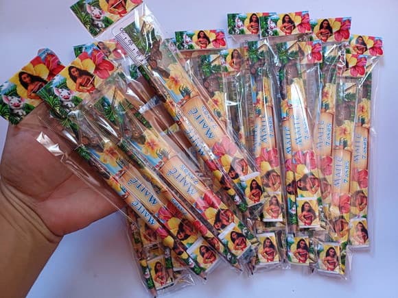 45 Kits Lápis, Régua e Borracha Moana