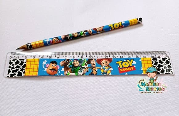 25 Kits Lápis e Régua Personalizado Toy Story