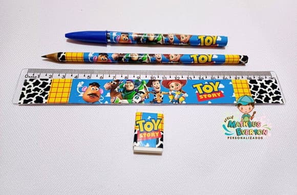 40 Kits Lápis, Caneta,regua e Borracha Toy Story