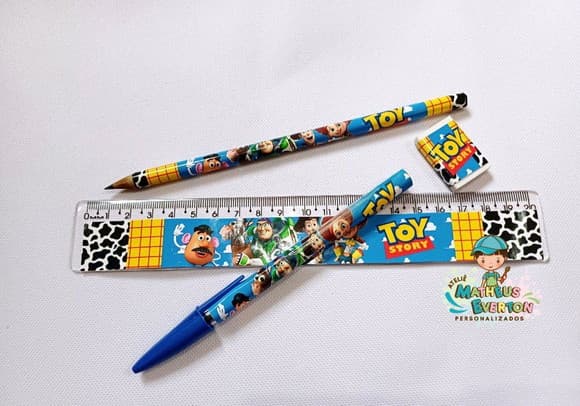 25 Kits Lápis, Caneta,regua e Borracha Toy Story