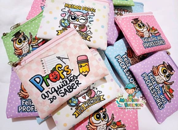 50 Porta Moedas Personalizado Dia dos Professores