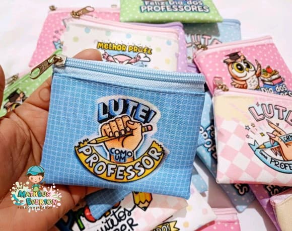 30 Porta Moedas Personalizado Dia dos Professores