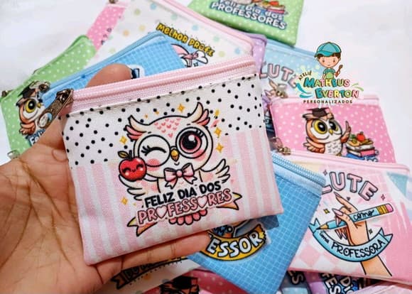 25 Porta Moedas Personalizado Dia dos Professores