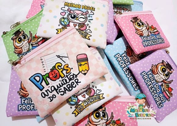 50 Porta Moedas Personalizado Dia dos Professores