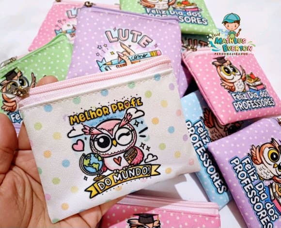 25 Porta Moedas Personalizado Dia dos Professores