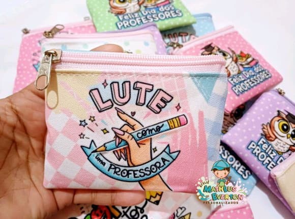 35 Porta Moedas Personalizado Dia dos Professores