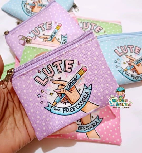 45 Porta Moedas Personalizado Dia dos Professores