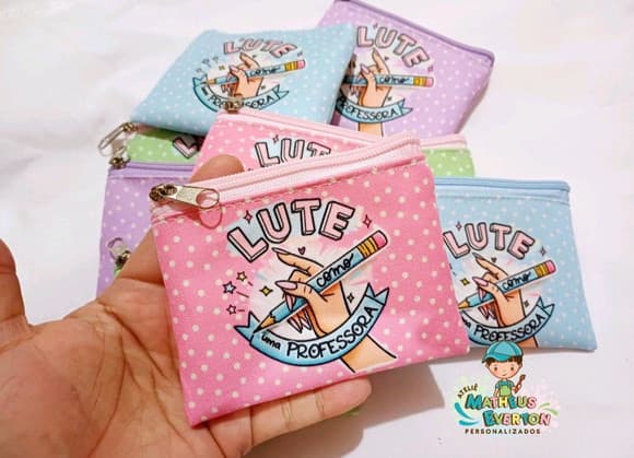 35 Porta Moedas Personalizado Dia dos Professores