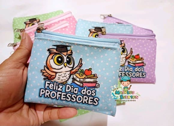 50 Porta Moedas Personalizado Dia dos Professores