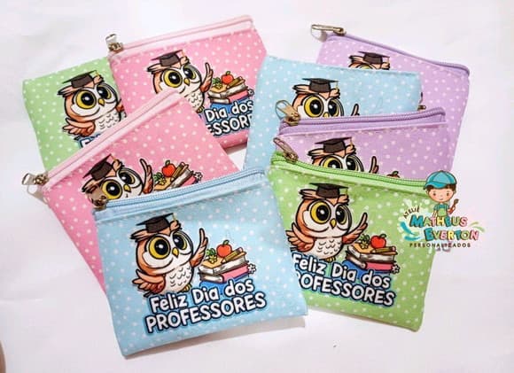 35 Porta Moedas Personalizado Dia dos Professores